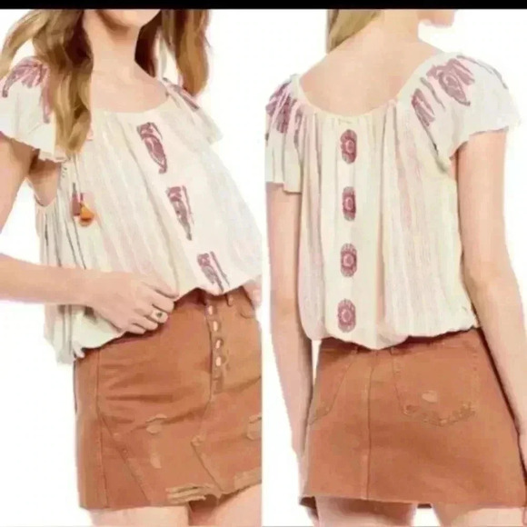 Free People Pukka Tee in Sand small - Picture 2 of 5